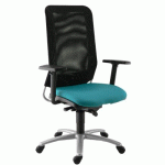 FAUTEUIL DE BUREAU DIAZ CONTACT SYNCHRONE PIÈTEMENT NOIR ASSISE COLORIS ROUGE - MANUTAN COLLECTIVITÉS