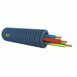 GAINE ICTA PRÉFILÉE 3X2,5MM² - Ø20MM - HO7V-U - BLEU-ROUGE-VERT/JAUNE - COURONNE 100M PM PLASTIC MATERIALS