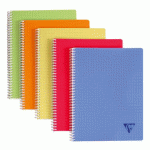LOT DE 5 - CAHIER SPIRALE CLAIREFONTAINE LINICOLOR A4 21 X 29,7 CM PETITS CARREAUX 100 PAGES