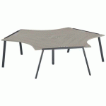 PACK 3 POSTES SYMÉTRIQUES 120 GARY PIED ANTHRACITE PLATEAU CHÊNE GRIS - MBA