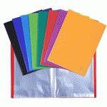 PROTÈGE-DOCUMENTS EN POLYPROPYLÈNE SOUPLE OPAK 160 VUES - A4 - COULEURS ASSORTIES - LOT DE 8