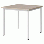TABLE MALIBU 80X80CM T5 4P STRA ABS ACACIA/BLC 9016