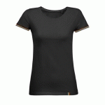 TEE-SHIRT PERSONNALISABLE FEMME EN COTON NOIR/MULTICOLOR