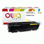 TONER REMANUFACTURÉ OWA - STANDARD - JAUNE - POUR CANON 046Y