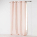 RIDEAU A OEILLETS ABSOLU ROSE 140 X 260 CM