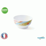 BOL G.M. 0,70L MELAMINE BLANCHE DECOR POP LOISIR