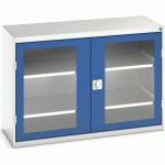 BOTT 1 ARMOIRE VERSO PORTES TRANSPARENTES AVEC 2 TABLETTES 1300X550X900_BOTT