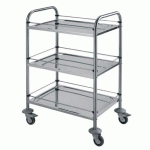 CHARIOT INOX FORCE 60 KG 3 PLATEAUX+GALE RIES 600X430 - FIMM