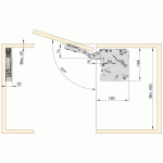 COMPAS POUR PORTE RELEVABLE - AGILE - H - BLANC EMUCA