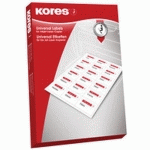 ETIQUETTES POUR DOS DE CLASSEURS ROUGE (X100) - KORES
