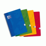 LOT DE 10 - CAHIER OXFORD COLOR LIFE A4 PETITS CARREAUX 5MM 100 PAGES RELIURE SPIRALE COUVERTURE CARTE COLORIS ASSORTIS