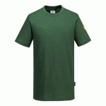 LOT DE 2 - PORTWEST AS20 T-SHIRT ANTISTATIQUE ESD VERT FORÊT - TAILLE XXL
