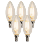 LOT DE 5 LAMPES BOUGIES LED E14 DIMMABLES B35 5W 380 LM 2700K - LUEDD