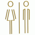 PICTOGRAMME FEMME + HOMME - DORÉ BROSSÉ