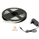 HOUSECURITY - SMD 3528 300 LED STRIP 5 METRES COIL IP 65 WARM PLUS POWER SUPPLY 2A