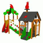 STRUCTURE COMPLÈTE JARDIN COCCINELLES JAMBES DE SCELLEMENT - MANUTAN COLLECTIVITÉS