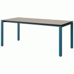 TABLE MALIBU 180X80 T5 SOUDÉ STRA ACACIA/NOIR BLEU 5025