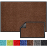 KARAT - TAPIS DE PORTE PAILLASSON D'ENTRÉE MONOCHROM MARRON 135 X 200 CM - MARRON