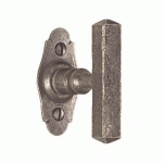 BOUTON SUR PLATINE BELLAC FER CÉMENTÉ PATINÉ BOUVET