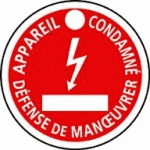 MACARON DE CONSIGNATION, PLASTIQUE, ÉQUIVALENT EDF C11, DIAM.100MM - CATAP4671