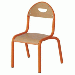 CHAISE MALIBU 4P T1 - ASS/DOS HÊTRE / ACIER ORANG 1028 - MANUTAN EXPERT
