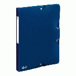 CHEMISE BOX PLASTIQUE OXFORD 24 X 32 CM DOS 2,5 CM BLEUE