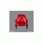 FAUTEUIL DE STYLE CAPITONNÉ ACAJOU