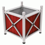 JARDINIÈRE AC/BOIS PROVINCE CITY 80X80 CM BAC ACAJ/GRIS 7044 - PROCITY