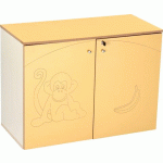 MEUBLE BAS 2 PORTES ZÉBULON - BLEU AZUL - MANUTAN COLLECTIVITÉS