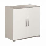 MEUBLE BAS ACTIVITY 2 AVEC PORTES - H. 73 X L. 80 X P. 45 CM - CORPS BLANC - COLORIS DES PORTES : BLANC.