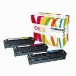 PACK DE 3 TONER REMANUFACTURÉ OWA - STANDARD - CYAN MAGENTA JAUNE - POUR HP U0SL1AM, CF211A, CF213A, CF212A, CANON 731C, 731M, 731Y