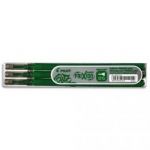 PILOT POCHETTE DE 3 RECHARGES POUR ROLLER FRIXION POINT POINTE FINE, VERT