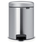 POUBELLE NEWICON BRABANTIA 5 L GRIS BROSSÉ MAT