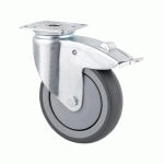 ROULETTE PIVOTANTE AVEC FREIN FORCE:40 KG H HT:69 MM - TENTE