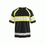 T-SHIRT HAUTE-VISIBILITÉ ANTI-UV 3337 - NOIR ET JAUNE FLUO - L BLAKLADER