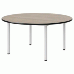 TABLE MALIBU Ø 120 T3 4P STRA ACACIA/NOIR BLC 9016