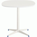 TABLE TAMARIS 80 X 80 PL.BLANC/BLANC PIET.BLANC/BLEU - CLEN
