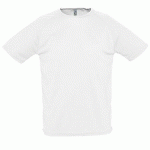 TEE-SHIRT PERSONNALISABLE DE SPORT HOMME EN POLYESTER BLANC