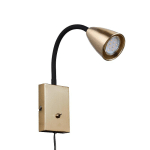 TRIO LIGHTING APPLIQUE MURALE AVEC FICHE, LAITON MAT