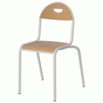 CHAISE MALIBU 4P T6 - ASS/DOS HÊTRE / ALU BLANC 9016 - MANUTAN EXPERT