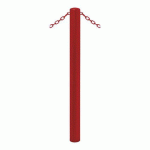 POTELET CARREFOUR Ø76 MM CHAINES 2 ANNEAUX ZINC ROUGE 3004 - PROCITY