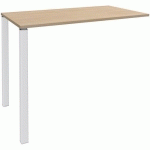 TABLE HAUTE 2 PIEDS L140XH105XP60CM CHÊNE CLAIR/PIED BLANC - SIMMOB