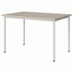 TABLE MALIBU 120X80 T6 4P STRA ABS ACACIA/BLC 9016 - MANUTAN EXPERT