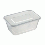 BARQUETTE RECTANGULAIRE SOLIA + COUVERCLE 1000 ML  (VENDU PAR 300)