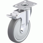 BLICKLE - ROULETTE PIVOTANTE À FREIN Ø 125MM BANDAGE CAOUTCHOUC TPE 120KG - LKPA-TPA 126KF-FI