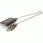 CABLE RALLONGE AMPLIFIÉE USB 2.0 TYPE A/A - MÂLE/FEMELLE -12 M ACTIF JUSQU'A 36 M