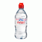 EAU MINÉRALE EVIAN 75 CL BOUCHON SPORT - 12 BOUTEILLES