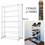 RSD DISTRIB - ETAGERE A CHAUSSURES 21 PAIRES 50X16X96CM M6