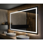 ARTFORMA - MIROIR LED LUMINEUX 60X50 CM DE SALLE DE BAIN MURAL AMBIENTLINE AVEC ÉCLAIRAGE BLANC FROID 7000K L15 TRANSPARENT