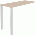 TABLE LOUNGE 2 PIEDS L140 X P60 X H105 CHÊNE CLAIR / BLANC